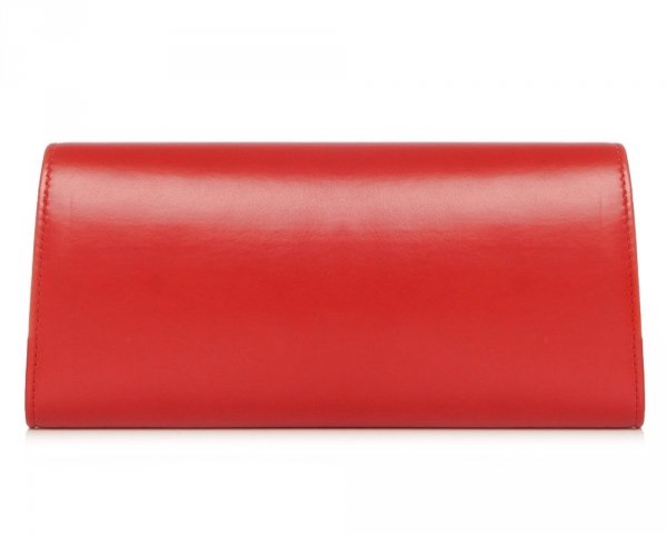 Torebka wizytowa kopertówka Solome L26 czerwony mat tył
