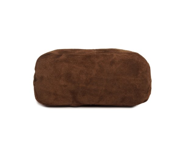 Skórzana torba damska włoska torebka miejska Solome Oponka taupe zamszowa spód