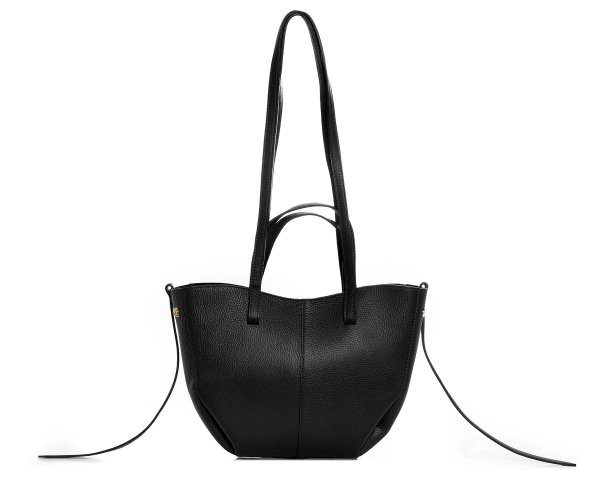 Włoska skórzana torba damska Shopperka Solome Monroe czarna przód