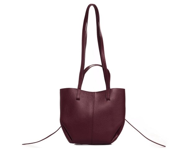 WŁOSKA SKÓRZANA TORBA DAMSKA SOLOME MONROE BORDOWA TYŁ