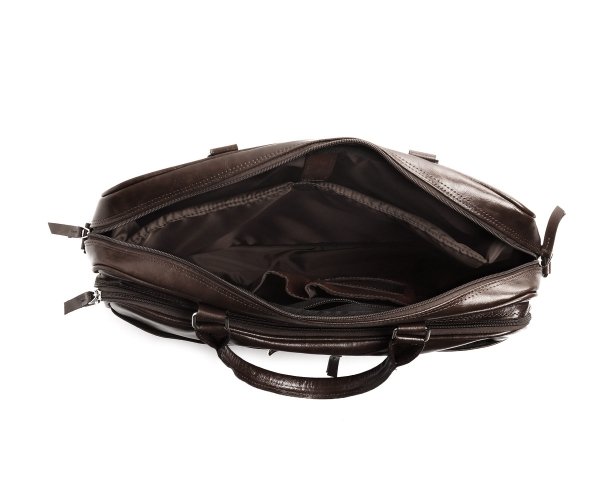 BRĄZOWA TORBA SKÓRZANA NA LAPTOPA SOLOME VERONA