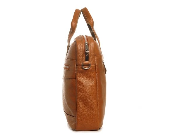 Skórzana aktówka torba na laptopa Solome Summit camel  bok