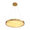 Dekoracyjna lampa wisząca marmurowa złota LED okrągła elegancka designerska nowoczesna ALCHEMY ST-MD2407 Step Into Design