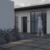 Nowoczesne oświetlenie zewnętrzne LED grafit stal nierdzewna Sleek MAYTONI O477FL-L2GF3K