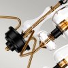 Lampa wisząca Armand - 3 źródła światła - Postarzany mosiądz / Czerń szklane klosze w kształcie kielicha industrialna nowoczesna dworkowa DL-ARMAND3-AB ELSTEAD LIGHTING
