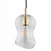 Zjawiskowa elegancka lampa wisząca z kryształu czarno -złote elementy pokój dzienny przedpokój DEPORTIVO 4742 Argon