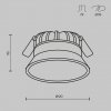 Okrągła Oprawa Wpuszczana Do Łazienki Downlight Okno Maytoni DL055-12W3-4-6K-W