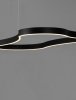 Nowoczesna designerska czarna lampa wisząca LED nad stół 