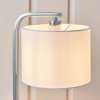 Nowoczesna Lampka Stołowa Chrom Biały Abażur CANNING CANNING-TLCH ENDON