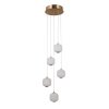 Nowoczesna Dekoracyjna Lampa Wisząca LED W Kolorze Złotym PND-34362-5-HBR-OPAL ITALUX