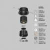 Czarna Oprawka Wpuszczana Maytoni Downlight Wise DL057-7W3K-B
