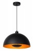 Czarna dekoracyjna lampa wisząca metalowy klosz SIEMON 45496/01/30 LUCIDE