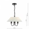 Nowoczesny Żyrandol Biały Abażur SIVAN SIV0322 DAR LIGHTING