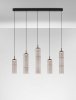 Minimalistyczna lampa wisząca LED szklana tuba kolor mokka uniwersalna klasyczna możliwość ściemniania SARTANO LE45165 Luces Exclusivas