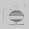Nowoczesny plafon sufitowy designerski szklany ryflowany klosz czarny kula Reels MAYTONI MOD268CL-01B