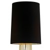 Czarna lampka podłogowa stojąca tkaninowy abażur designerska podstawa minimalistyczna klasyczna nowoczesna FILO MF1235 Step Into Design