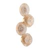 Luxusowy mosiężny kinkiet ścienny szklane bursztynowe klosze LUXIO-4 LED ST-3315-4 copper Step Into Design