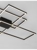 Nowoczesny Kwadratowy Plafon LED 55W 3550lm LUCES EXCLUSIVAS PICO LE41455 Czarna Geometryczna Lampa Sufitowa