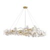 Dekoracyjna nowoczesna biała lampa wisząca ceramiczne listki 15 źródeł światła okrągła designerska boho BOTANIKA XY080P-150 Step Into Design