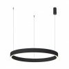 Czarna Nowoczesna Okrągła Lampa Wisząca LED BRASCO DOWN PND-56215-060RPP-BK-3KS4K-TRDIMM ITALUX