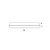  Lampa sufitowa plafon LED minimalistyczna klasyczna prostokąt listwa czarna aluminiowa Flex C0259 MAXLIGHT 