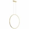 Lampa wisząca okrąg ring do łazienki Loop S PL0119-65-GD Yaskr złota IP44 LED 3000K