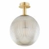 Lampa szklana plafon kula ryflowana szary lister kinkiet duża glamour złoty PALOMA 8518 Argon