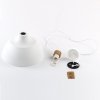 Minimalistyczna lampa wisząca w stylu skandynawskim biała z elementem drewnianym CAP WHITE 2070 TK-Lighting 