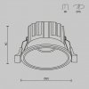 Czarna Oprawka Wpuszczana Downlight Round Maytoni DL058-12W3K-B