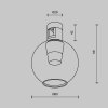 Ścieżka świetlna lampa szynowa LED aluminium mosiądz przezroczysty klosz Bubble MAYTONI TR148-1-3W2.7K-BS-DE