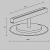 Ścieżka świetlna lampa na szynoprzewodzie okrągła LED minimalistyczna aluminium mosiądz Relax MAYTONI TR107-2-5W3K-BS