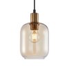 Nowoczesna Lampa Wisząca NORLIS Italux PND-54738A-1-BRO-AMB Złoty/Bursztynowy
