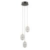 Złota lampa wisząca siatkowany klosz szklany Alani Italux PND-34375-3-BK lampa jadalniana nad wyspę nad stół