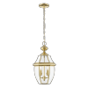 Złota lampa wisząca zewnetrzna ogrodowa szklana retro WHITLEY P02890AU