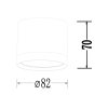 Nowoczesna oprawa sufitowa natynkowa tuba spot sufitowy aluminium czarny KENDAL  LP-6331/1SM L BK Light Prestige