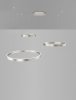 Nowoczesna Lampa Wisząca Srebrne Pierścienie BARI LE44316 LUCES EXCLUSIVAS