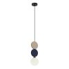 Nowoczesna lampa wisząca kule Andrea Italux PND-59779C-1S-MLTI beżowy/ niebieski