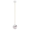 Biała Lampa Wisząca Marmurowy Wzór Alabaster Kremowy Przewód Złoty ALMIROS 8451 ARGON