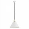 Lampa Wisząca Vintage Biała Listwa Z Mosiężnym Akcentem  ORTE 4914 ARGON
