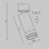 Lampa sufitowa plafon spot minimalistyczna klasyczna LED regulowa tuba aluminium czarna Focus Zoom MAYTONI C055CL-L12W4K-Z-B