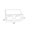 Moduł Led czarny aluminiowy 2 źródła światła Modular HM180 2L MAXLIGHT 