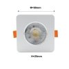Ruchome kwadratowe oczko podtynkowe Plus białe Led CCT LP-1506/1RS WH Square Light Prestige