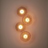 Luxusowy mosiężny kinkiet ścienny szklane bursztynowe klosze LUXIO-4 LED ST-3315-4 copper Step Into Design