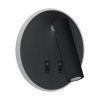 Kinkiet hotelowy do sypialni do czytania czarny z dekoracyjnym podświetleniem OTELLO LED C 6W+3W BLACK 04030