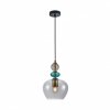 Designerska Lampa Wisząca Szklana Dymiony Klosz BUSCO PND-30263-1A-BRO-SG ITALUX