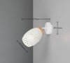 Nowoczesny kinkiet lampa ścienna biała regulowana tuba klasyczna w stylu orientalnym metalowa drewniany dekor BIDAR R81571731 Rl