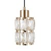 Złota kryształowa lampa wisząca do salonu nad stół glamour Alma Italux PND-40668-5-HBR