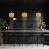 Designerska lampa wisząca szklana kula bursztynowa szczotkowany tytan SACRAMENTO 8831 Argon
