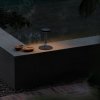 Nowoczesna Czarna Lampka Stołowa LED Przezroczysty Trzon TOKI 309866 IDEAL LUX