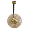Designerski nowoczesny kinkiet w stylu art deco szklany bursztynowy klosz BELL LED CCT LP-1702/1W AM Light Prestige